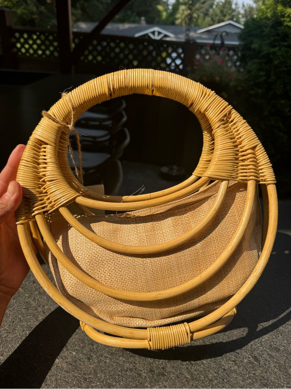 NEW Antik Kraft Wicker Structured Handheld vacation bag- Natural - Picture 6 of 8